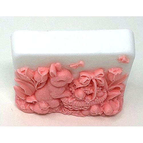 H&B Oils Center Co. Easter Bunny Basket Glycerin Soap Bar Easter Gift Favors Rabbit Soap Fresh Handmade All Natural Pure