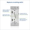 Leviton Toggle Slide Dimmer Switch for Dimmable LED, Halogen and Incandescent Bulbs, TSL06-1LW, White