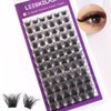 LEESKELASH Natural Look False Eyelashes Extensions Premium Fake Eyelash Clusters For a Fluffy Full Volume Effect Easy Application (L01,8-16MIX,72Pcs)