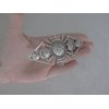 Generic Long silver metal celtic viking nordic metal filigree hair clip barrette