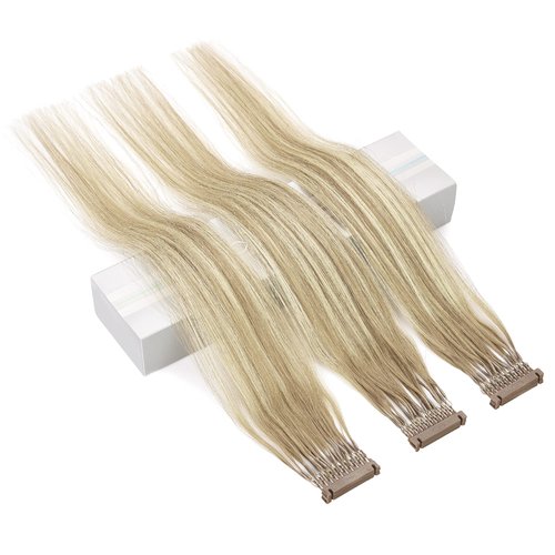 6D First Generation Hair Piece, 100% Real Natural Hair Extensions, Can Perm and Dye Hair No Tangling, Ten Bunches in a Row (20Inch, 4/27/4）