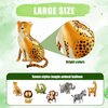 8pcs Jungle Animal Balloons, Safari Animal Balloon Safari Animal Monkey Elephant Zebra Leopard Crocodile Giraffe Lion Balloons Birthday Number Balloons Zoo Party Decoration Supplies (Number 1)