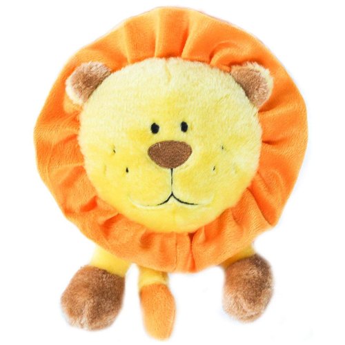 ZippyPaws Brainey Squeaky Plush Dog Toy, Lion