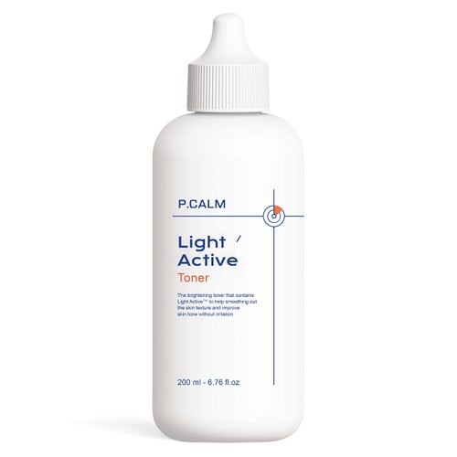 P.CALM Light Active Toner 6.7 fl.oz | Vegan Hyperpigmentation Dark Spot Correction Facial Toner for Sensitive Skin | Korean Skincare