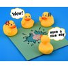 DS. DISTINCTIVE STYLE Middle Finger Rubber Ducks 4 Pieces Yellow Rubber Duck 2.16 Inch Funny Car Ornaments Duck for Car Dashboard Decoration, Computer Monitor Decor