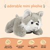 Forest & Twelfth Mini Wolf Plush Toys, 12 Pack Wolf Stuffed Animals Bulk, Stocking Stuffer for Girls & Boys, Animals Figures for Party Favors, Goody Bags, Classroom Treasure Box Prizes (Wolf)