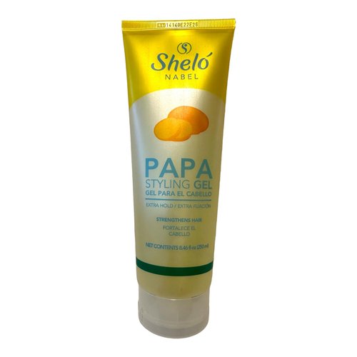 Generic Shelo Nabel Papa Styling Gel for Extra Hold, Hair Strengthening, 8.46 fl oz/Gel de Papa Capilar Fortalece y Nutre 250ml., Yellow/green