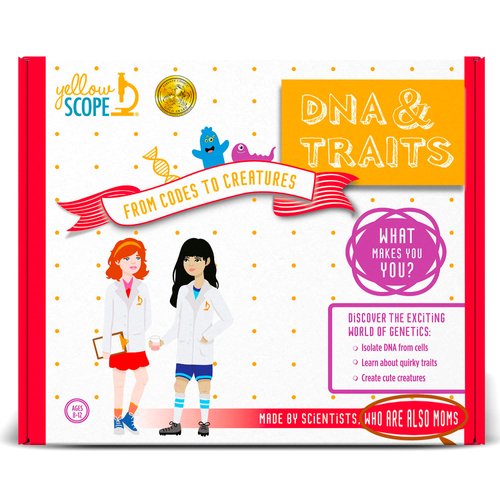 Yellow Scope Science Kit for Kids, DNA & Traits from Codes to Creatures, STEM Kit for Girls and Boys, Educational & Fun for Ages 8-12
