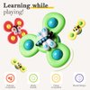 ALASOU 3PCS Suction Cup Spinner Toys for 1 Year Old Boy Girl|Novelty Spinning Tops Bath Toys Age 1-2|Sensory Baby Toys Stocking Stuffers for Toddlers 1-3|12 18 Months Boy Birthday Gift for Infant