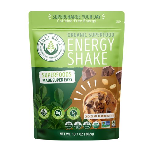 Kuli Kuli Organic Moringa Greens Smoothie Mix - Plant-Based Superfood Protein Smoothie Mix, Chocolate PB, 10.7 Ounce Pouch, Vegan and Gluten-Free with 8g Pea Protein and 1 Cup Greens Per Serving
