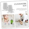 Yardenfun Craft Essential Wind-Up Toy Movement Mechanism - 6pcs Clockwork DIY Parts for White Walking Feet for Artistic Creations Wind Up Mechanisms for Easter Eggs Small Wind Up Toys for