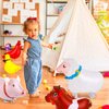 Grevosea 6 Pieces Farm Animal Balloons, Walking Animal Balloons Foil Mylar Balloon Pet Balloons for Animal Theme Birthday Party BBQ Decorations (Duck, Rooster, Cow, Horse, Pig, Sheep)