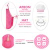 Popular Gifts for 2-8 Year Old Girls Boys, Chef Costume Set for Kids Apron for Girls Kids Chef Hat and Apron Toddler Cooking Toys Birthday Xmas Gifts for Kids Stocking Stuffer for Toddlers Pink
