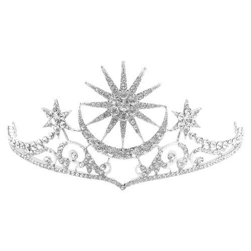 Star Crown Moon Crown Star Moon Rhinestone Tiara Crowns Rhinestone Crown Crystal Tiara Crown Wedding Hair Accessories Bridal Hair Accessories