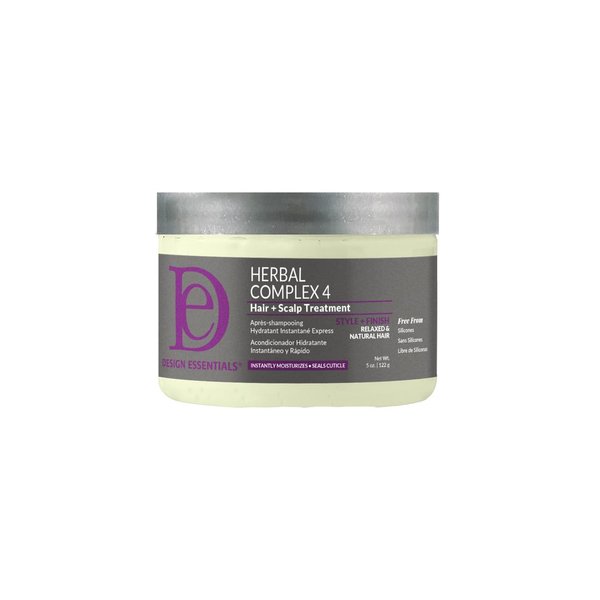 Design Essentials Herbal Complex 4 Hair & Scalp Treatment, Alleviate Dry Scalp and Promote Growth, 5 Fl Oz.