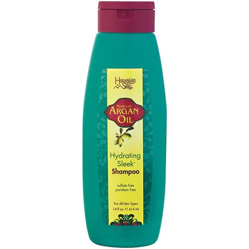 Hawaiian Silky Argan Oil Hydrating Sleek Shampoo, 14 Ounce