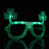 BinaryABC St.Patrick's Day Shamrock Led Light Up Glasses Eyeglasses Frames,St.Patrick's Day Party Favors,2Pcs