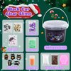 300ml Black Cat Slime with Clay, Dark Purple Clear Slime Kit for Girls Ages 8-12 with 9 Packs Slime Add-Ins, Slime for Kids Party Favors, Non Stick Slime Toys Birthday Halloween Christmas Easter Gifts