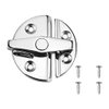 Tearom Marine Boat Door Catch Latch 316 Stainless Steel Door Latch Round 55mm Twist Lock Suit for Boat and Many External Cabinet Applications (1)