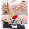 Hacaus 6 Colors Metallic Nail Polish Mirror Nail Polish Reflective Manicure Mirror Effect Glossy Nail Lacquer Nail Art Set 18ML