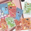48 Sheets Cartoon Dinosaur Stickers Make Your Own Cute Dinosaur Stickers Party Favors Make A Dinosaur Stickers Make A Face Stickers for Kids Party Favors,Classroom Rewards,Themed Art Craft Supplies