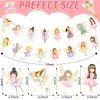 Affrolling 4 Pcs Fairy Party Decorations Fairy Party Banner Flower Fairy Hanging Banners Fairy First Birthday Party Favors Fairy Cutout Decorations for Fairy Tale Theme