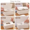 Diaper Wipes Dispenser Baby Wipes Case，Abnaok Baby Wipe Holder Keeps Wipes Fresh，Non-Slip, Easy Open & Close Wipe Container