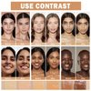 QIUFSSE Concealer Full Coverage Foundation for Mature Skin,Oil Control Matte 2 in 1 Concealer liquid Foundation Makeup Waterproof Base De Maquillaje Alta Cobertura-03 Warm Ivory