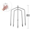 Cyfie 5-Prong Stainless Steel Fishing Gig Gaff Hook with 8mm Screw, Fishing Hook Harpoon for Hunting Fish Flounder Frog in Pond River Lake, Capable for Fishing Pole