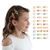 Summer Crystal 2 Inch Barrettes Metal Snap Hair Clips For Girls - Nonslip Stylish Hair Accessories (30Pcs Gradient Rainbow)