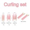 Jumbo Hair Curlers Rollers with Clips - 8PCS Volumizing Hair Clips & Self Grip Rollers for Long, Medium, Short, Thick & Thin Hair (3 Sizes, Pink)