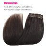 Clip in Hair Extensions Real Human Hair 16Inch 120g/set Straight Human Hair Clip in Extensions 7pcs Thick Remy Brazilian Human Hair Clip ins for Women Dark Brown Color