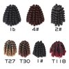 Wand Curl Crochet Hair Jamaican Bounce Crochet Hair Crochet Hair 6packs Twist Braid Hair Crochet Curly Hair for Black Women Curly Crochet Hair (1B, 12 Inch (Pack of 6))