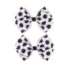 Soccer Bow Hair Clips Soccer bows are Hair Accessories for girls. Soccer Hair Bow Clips Football Hair Clips Pin.(FQ1-E)