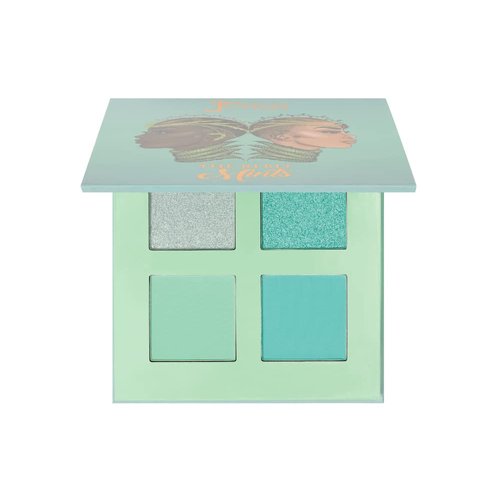 Juvia's Place Rebel Quad Mint Eyeshadow Palette - Shades of 4, Professional Eye Makeup, Pigmented Eyeshadow Palette, Makeup Palette for Eye Color & Shine, Pressed Eyeshadow Cosmetics