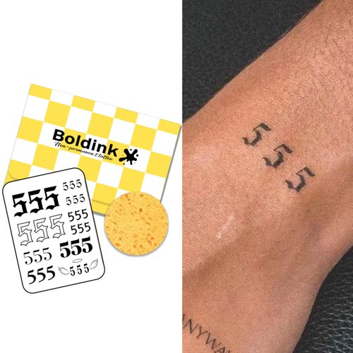 Boldink Semi-permanent tattoos, realistic fake tattoos, last 7-15 days, waterproof non-reflective temporary tattoo stickers, cruelty-free, uniquely designed exquisite packaging（Number 5）