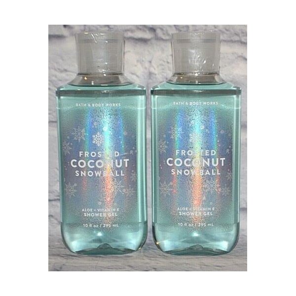 Bath & Body Works Shower Gel Gift Sets For Women 10 Oz 2 Pack (Frosted Coconut Snowball)