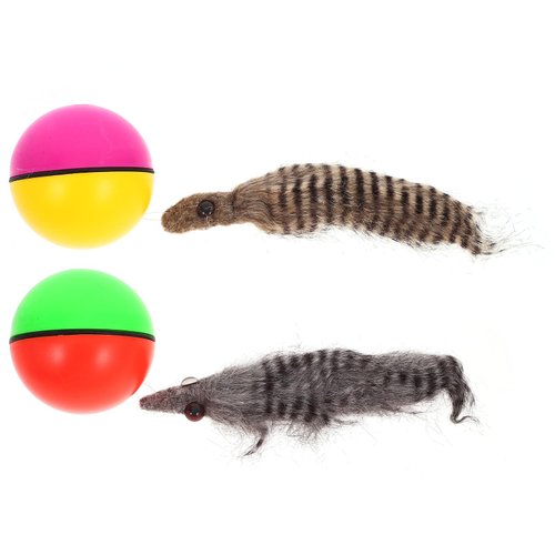 Baluue Weazal Ball, 2pcs Rolling Ferret Toy, Interactive Dog Toys, Rolling Ball Dog Toy, Kitten B...