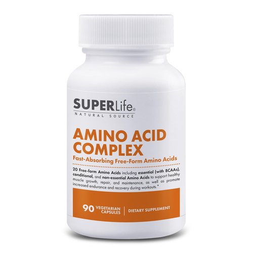 Amino Acid Complex - Fast Absorbing & Free Form Essential & Branched Chain Amino Acids BCAAs | Supports Muscle Growth, Strength & Recovery | Supplement - 90 Capsules