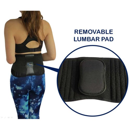 ComfyMed Premium Quality Back Brace CM-102M with Removable Lumbar Pad for Lower Back Pain Relief (LGE 38"-50" Belly)