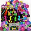 Mocsicka Glow Neon Backdrop 7x5ft Let's Glow Background Dancing Glow Party Themed Backdrop Neon Birthday Party Supplies Background Picture of Party Decoration