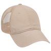 OTTO Garment Washed Cotton Twill 6 Panel Low Profile Mesh Back Trucker Hat - Khaki