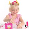 Beverly Hills Pretend Makeup Toy Set, My First Princess Cosmetic Beauty Set for Little Girls, Kids Pretend Play, Dress Up with Stylish Polka Dotted Make Up Bag