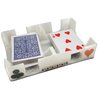 Busting with Pips Playing Card Tray - Sides Have a Heart, Club, Diamond, Spade Pattern - Plastic Caddy for Card Games Like Canasta, Rummy, UNO (Crystal)