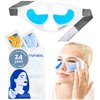 MyHalos Patented Eye Ice Pack for Puffy Eyes Set - Under Eye Masks for Dark Circles and Puffiness- 24 Eye Patches for Wrinkles - Under Eye Ice Pack With Under Eye Patches - Cold Eye Mask for Puffiness