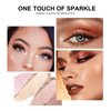 LGSZGDCN Creamy Eyeshadow Stick, Eye Brightener pen, Powder Waterproof Glitter Highlighter Eye Liner, Highlighting Stick Eye Brightener,Champagne Shimmer Long Lasting Makeup (Champagne Shimmer # 02)