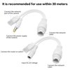 YACSEJAO 12V Passive PoE Injector and PoE Splitter Kit,2 Pair RJ45 Waterproof Passive Power Over Ethernet DC PoE Adapter Connector Cables(White)