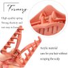 Formery 4PCS Acrylic Hair Claw Clips Small French Matte Hair Clips Nonslip Strong Hold Hair Clips for Women Thin Curly Straight Long Hair
