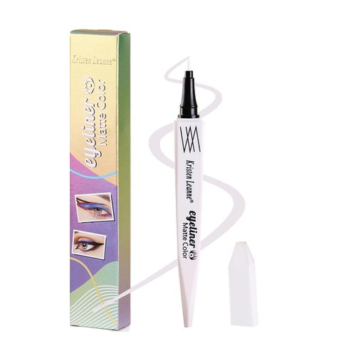 White Eyeliner Liquid Liner Long Lasting Waterproof Eyeliner Pencil, Precision Felt Eyeliner, Ultra Fine Felt-Tip, Smudge-Proof Matte Colored Eyeliners, Neon Colorful Eye Liner Makeup(A 08 White)