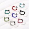 32PCS Kawaii Nail Art Charms Bling Kitty 3D Cute Metal Rhinestone Crystals Making Ornament Nail Decoration Accessories for DIY